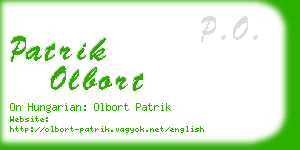 patrik olbort business card
